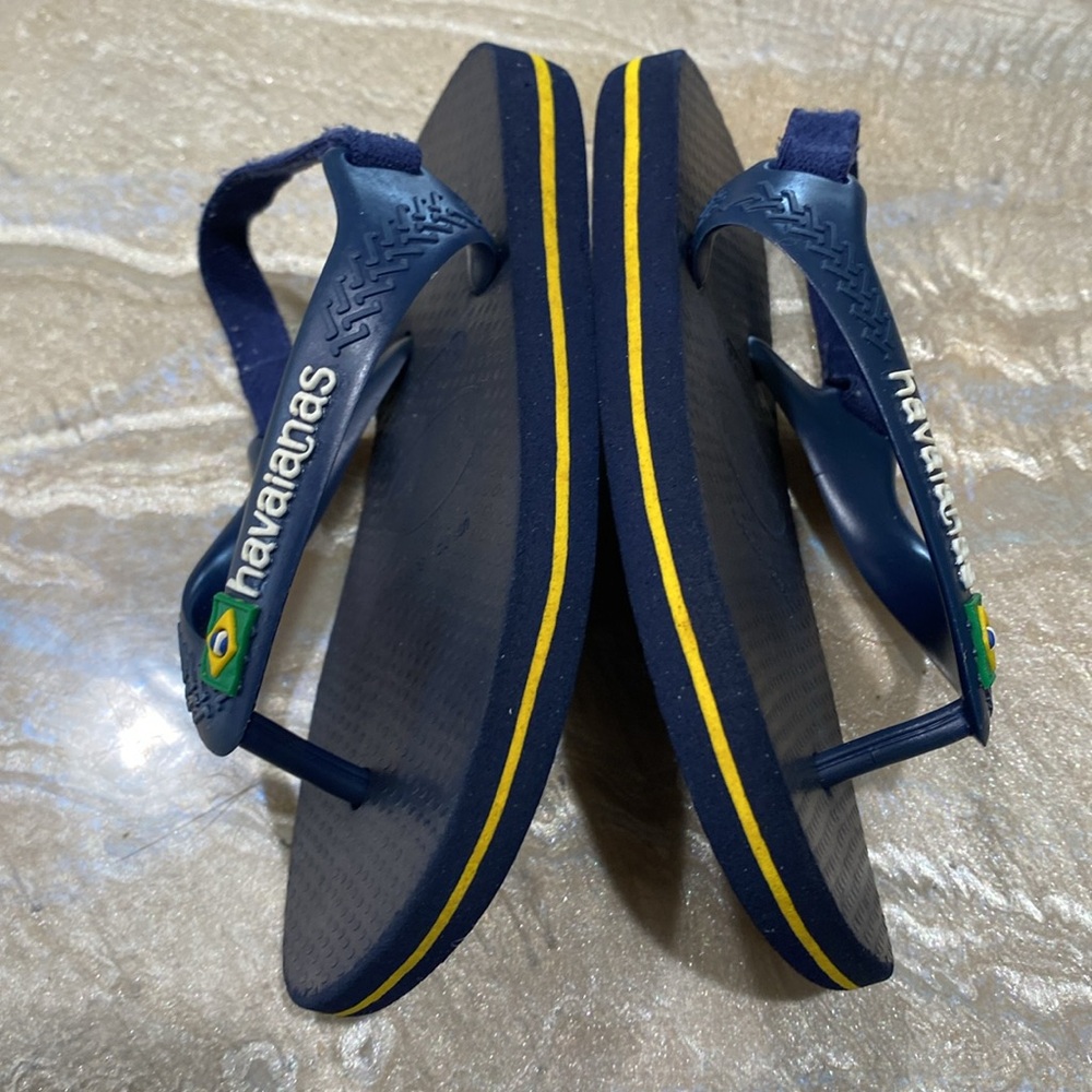 Havaianas Blue Flip Flops Baby Toddlers Boy Size USA 9C / 23-24 - Picture 4 of 11